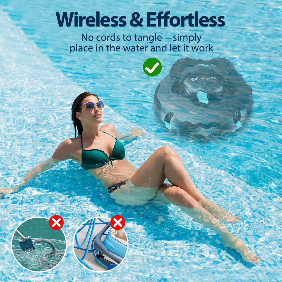 Robot Nettoyeur de Piscine Sans Fil - Redroad S1 – vue 6