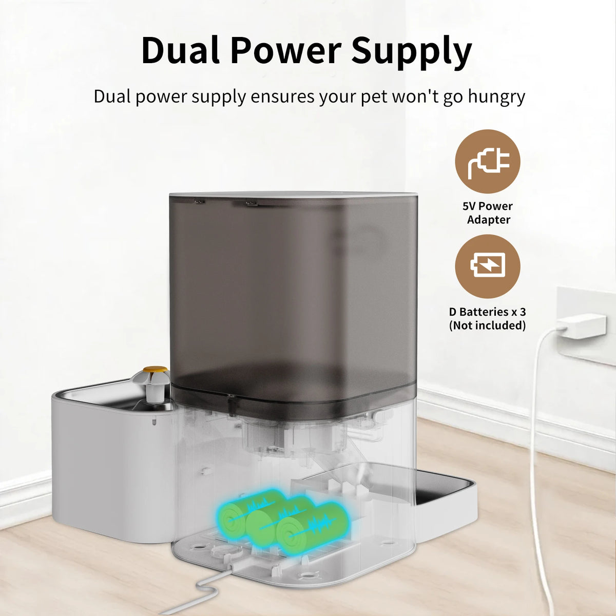 Distributeur de Croquettes 6 L avec Fontaine 2,5 L et Application - DOEL – vue 4