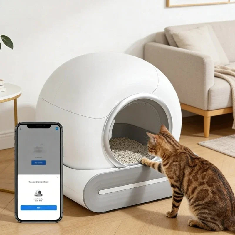 Litière Automatique Fermée 65 L avec Application – vue 2