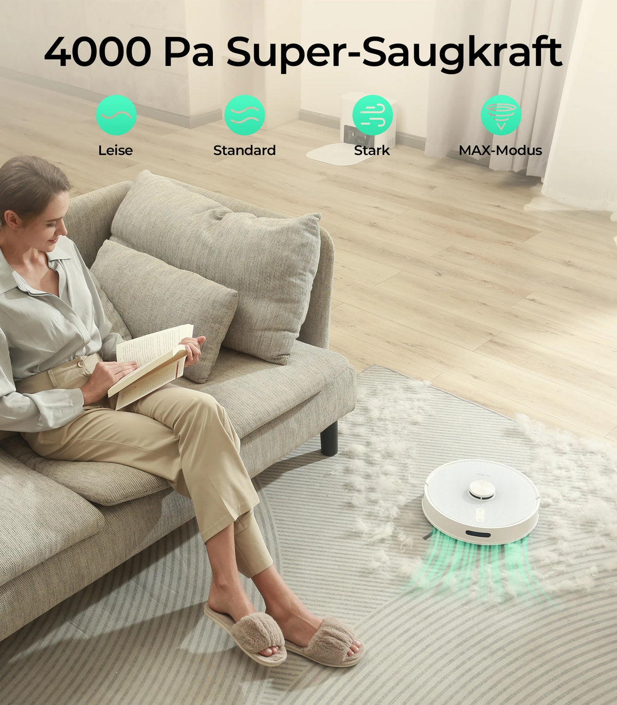 Robot Aspirateur Laveur LiDAR 4000 Pa - Redkey R10 – vue 6