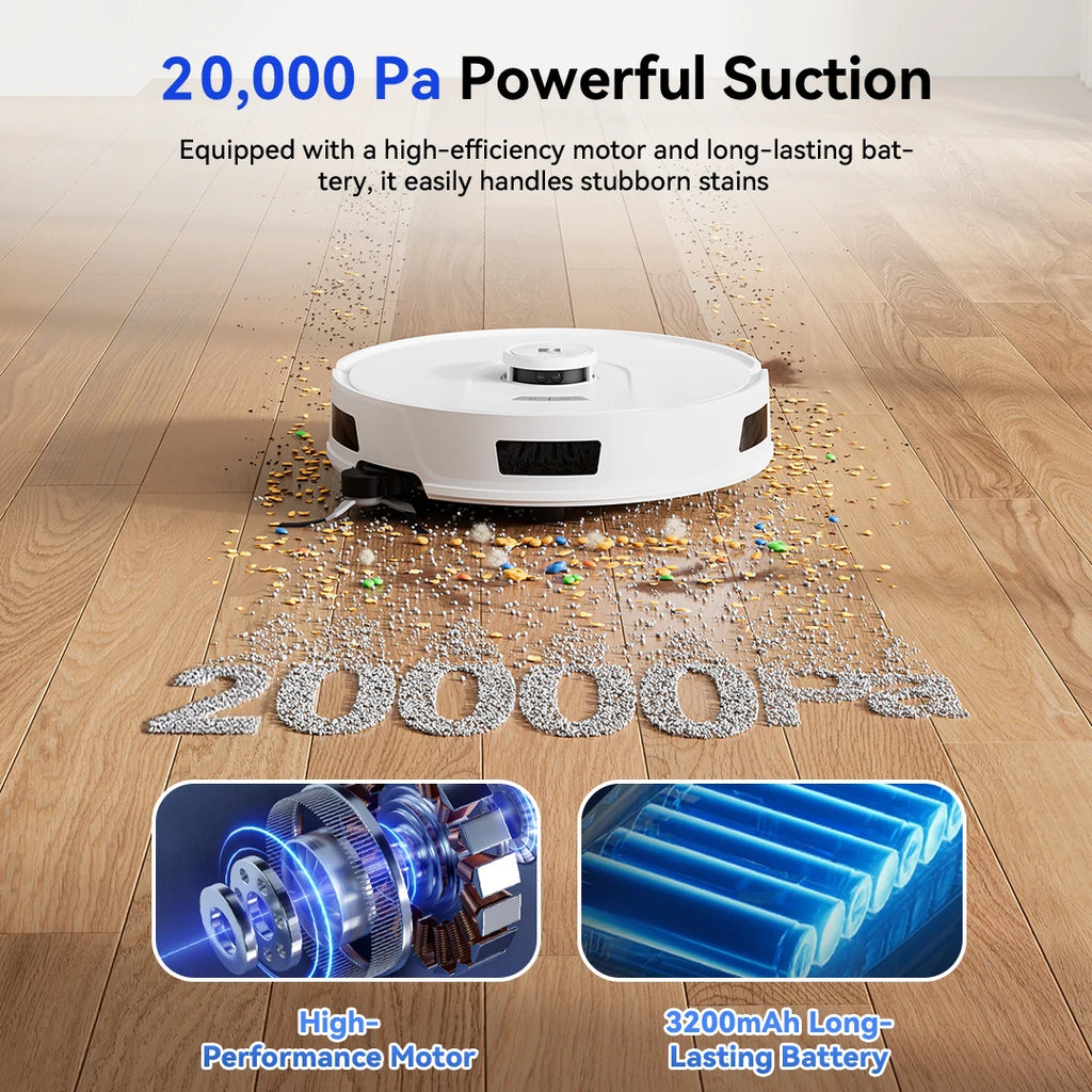 Robot Aspirateur Laveur LiDAR 20 000 Pa avec Vidage Automatique - Redroad R11 – vue 6