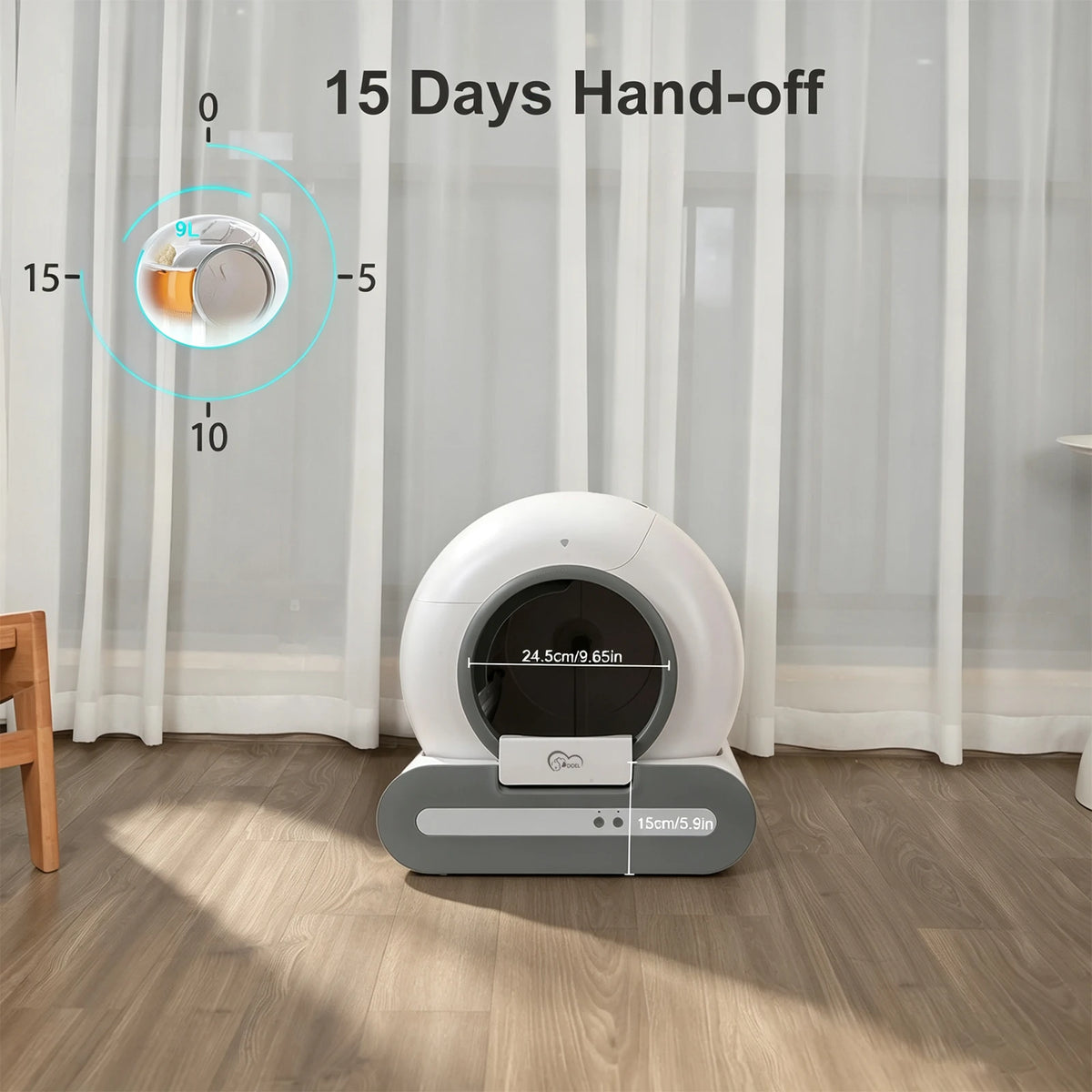 Litière Autonettoyante 65 L Compatible Litière Tofu - DOEL – vue 5