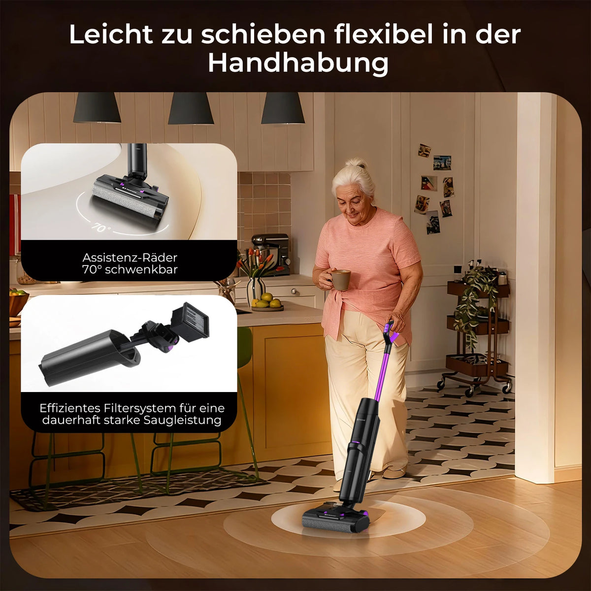 Aspirateur Laveur Sans Fil 3 en 1 Autonettoyant - Redroad H15 – vue 5