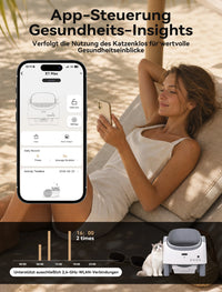Litière Automatique Ouverte XXL 95 L pour Plusieurs Chats - Amicura X1 Max – vue 5