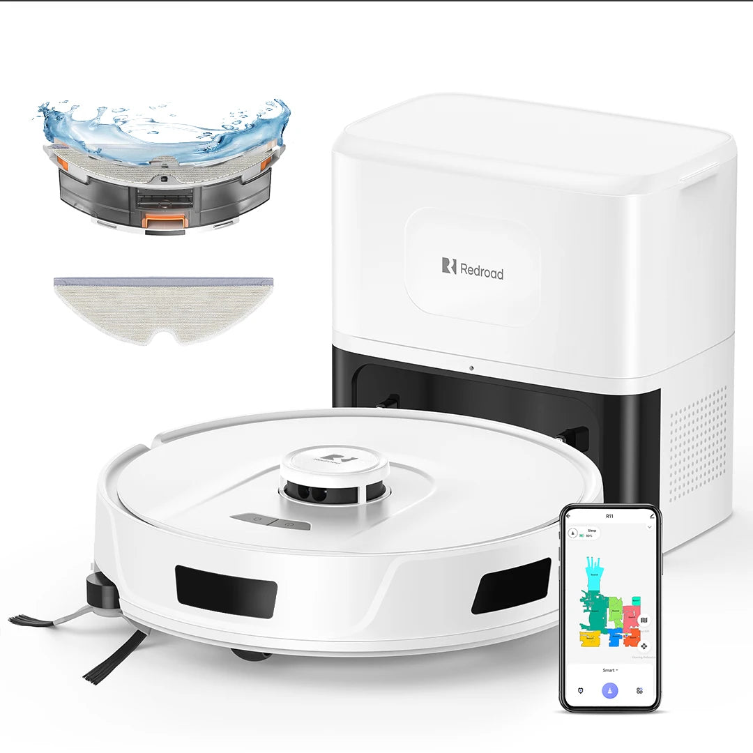 Robot Aspirateur LiDAR 20 000 Pa pour Poils d'Animaux