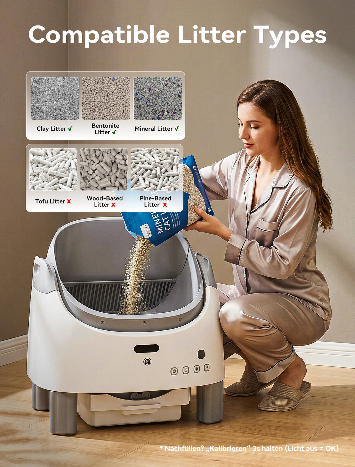 Litière Automatique Ouverte XXL 95 L pour Plusieurs Chats - Amicura X1 Max – vue 2