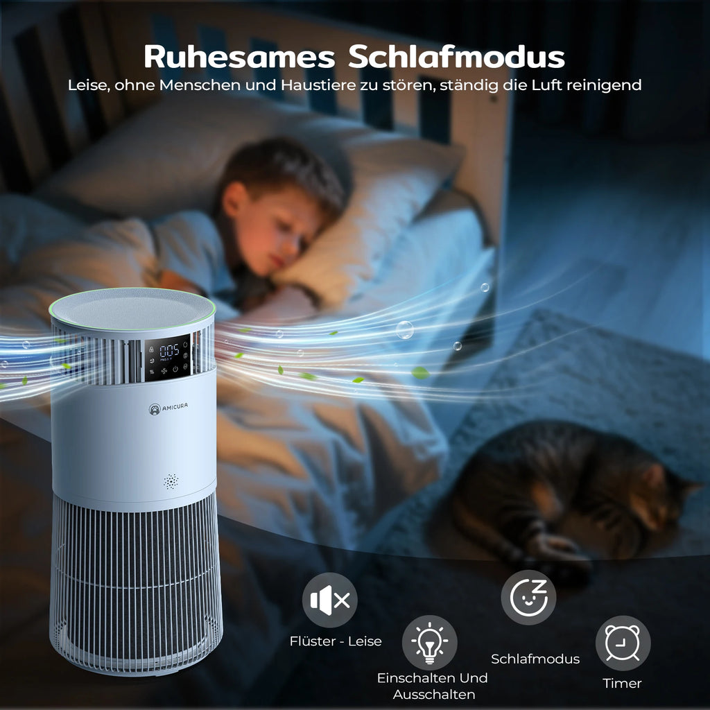 Purificateur d'Air HEPA 120 m² Silencieux - Amicura P2 – vue 5
