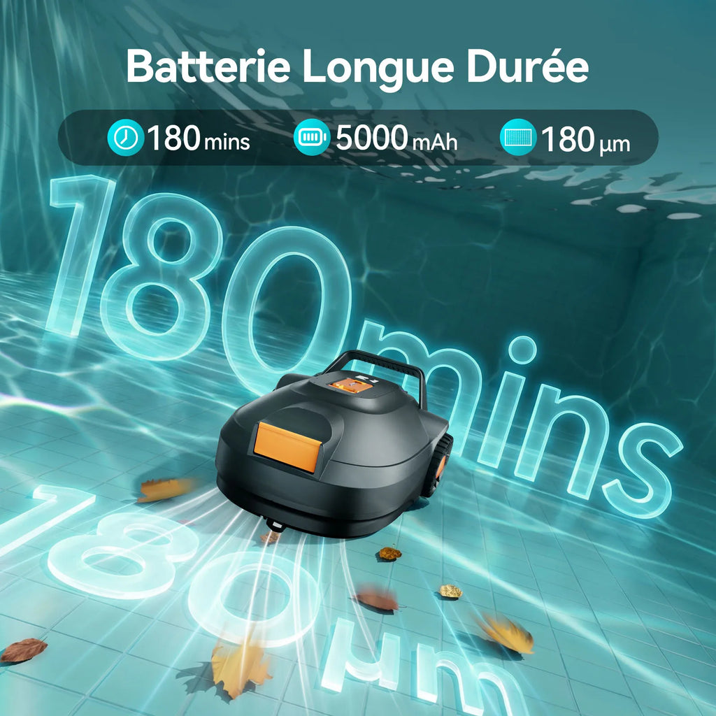 Robot Piscine Sans Fil Autonomie 180 min - Redkey S200 – vue 6