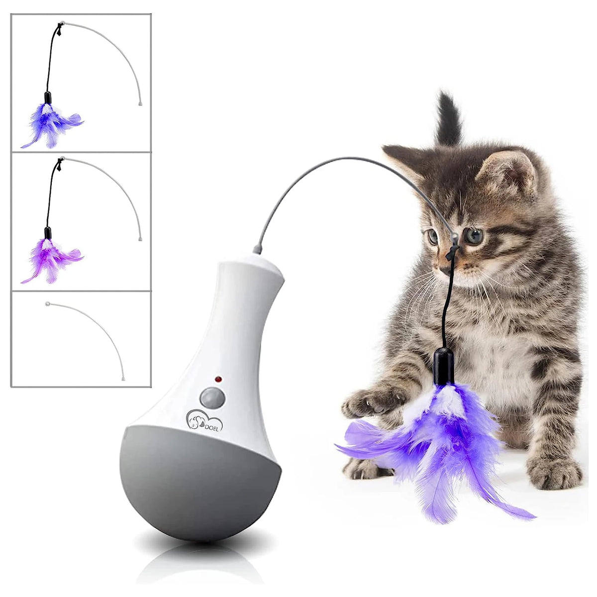 Jouet Interactif Automatique à Plume pour Chat - DOEL – vue 2