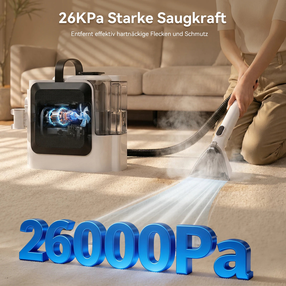 Nettoyeur de Tapis et Canapés à Vapeur 1800 W - Redroad F1 – vue 8