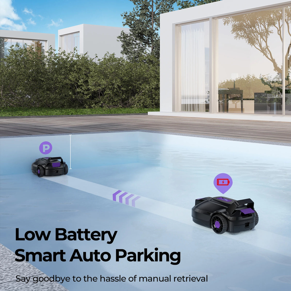 Robot Nettoyeur de Piscine Sans Fil Longue Autonomie - Redkey S2 – vue 3