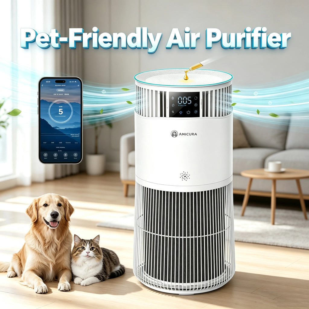 Purificateur d'Air Spécial Animaux 120 m² Filtre HEPA H13