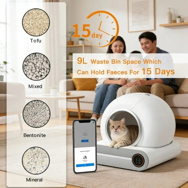 Litière Automatique Fermée 65 L avec Application – vue 4