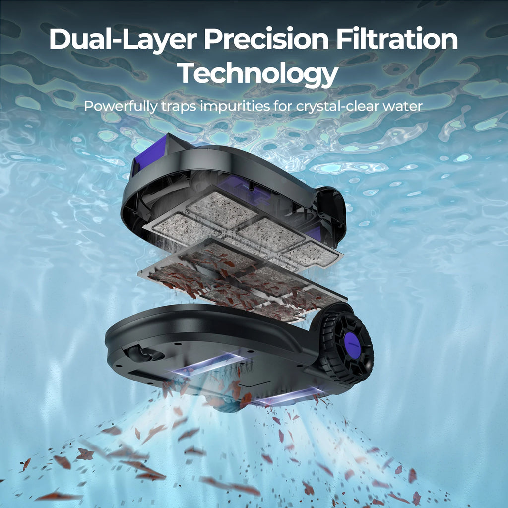 Robot Nettoyeur de Piscine Sans Fil Longue Autonomie - Redkey S2 – vue 4