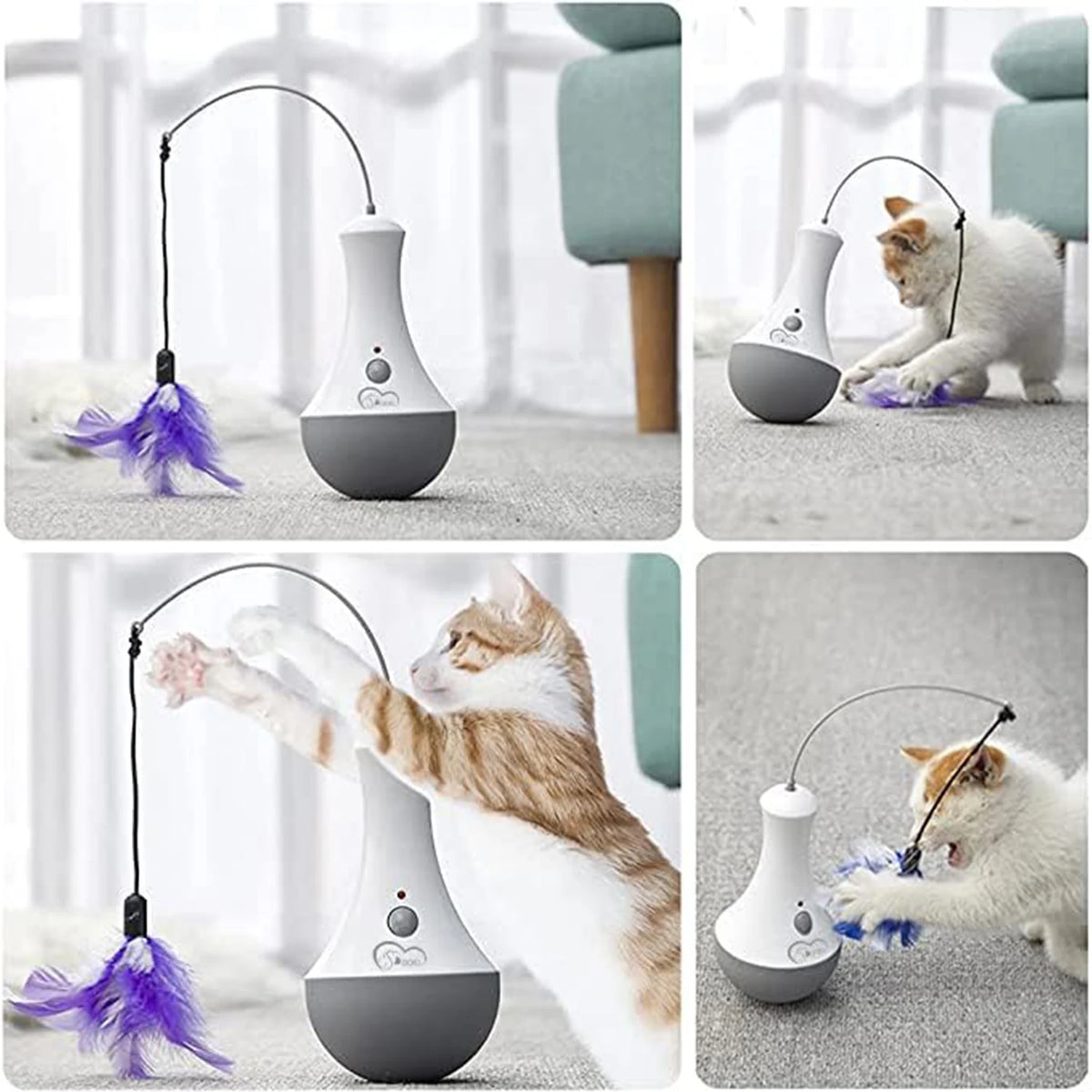 Jouet Interactif Automatique à Plume pour Chat - DOEL – vue 6