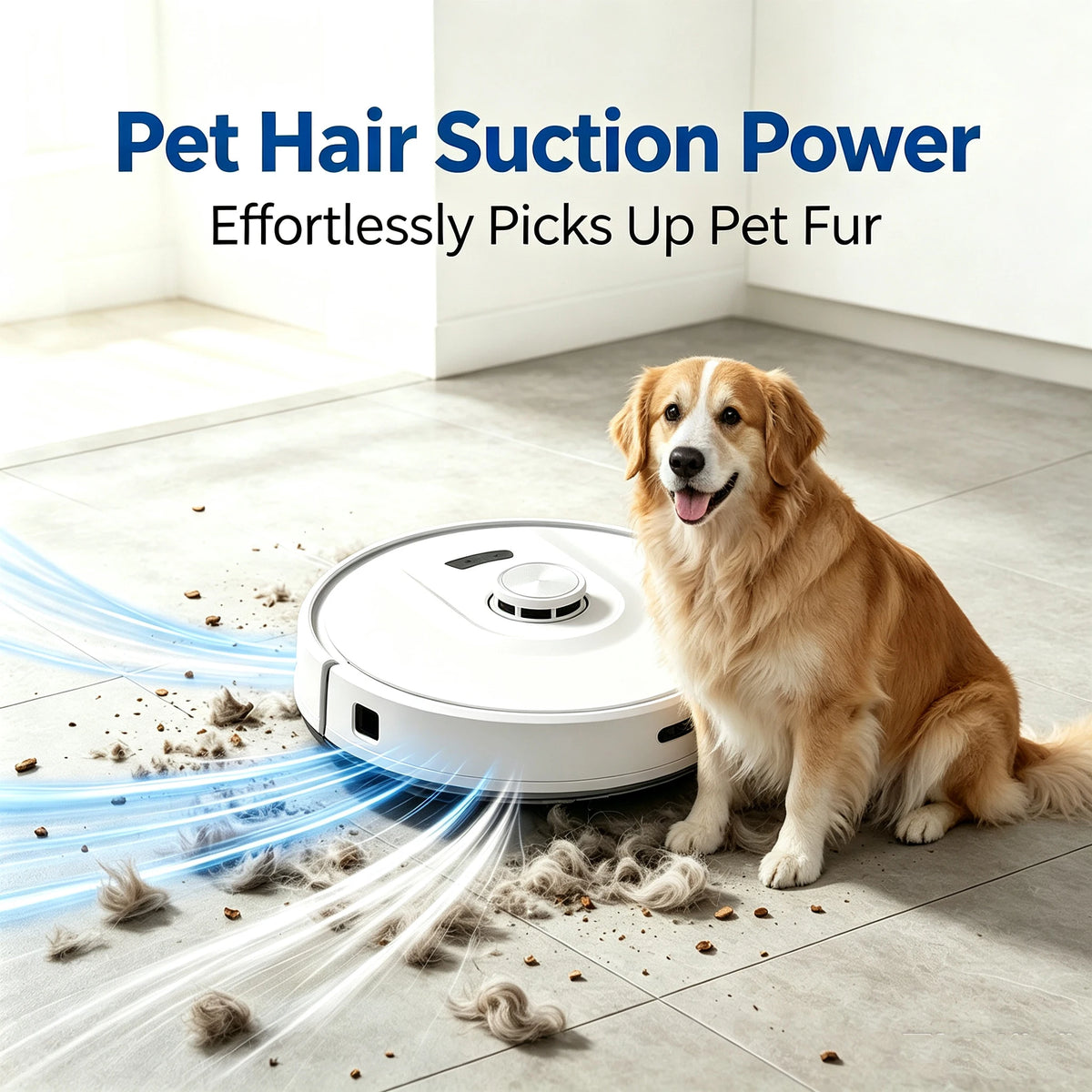 Robot Aspirateur LiDAR 20 000 Pa pour Poils d'Animaux – vue 2