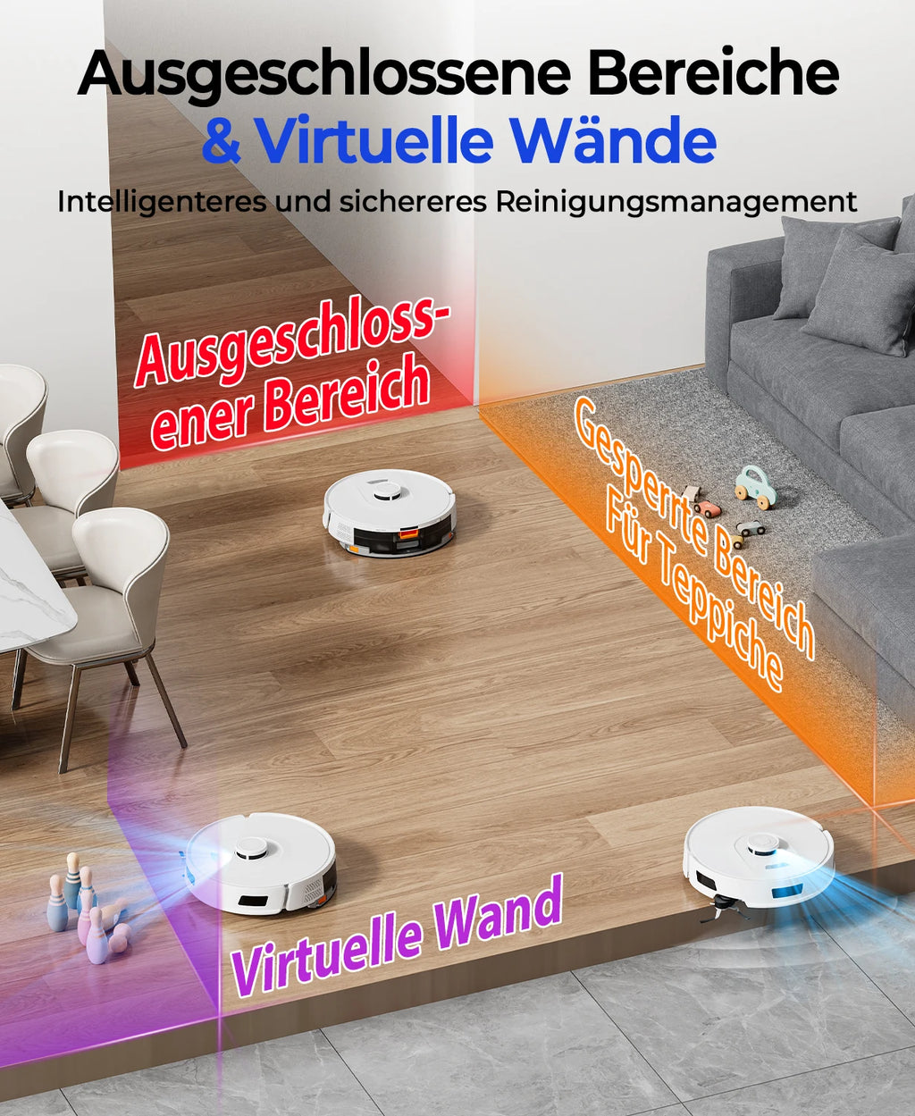 Robot Aspirateur LiDAR 20 000 Pa pour Poils d'Animaux – vue 8