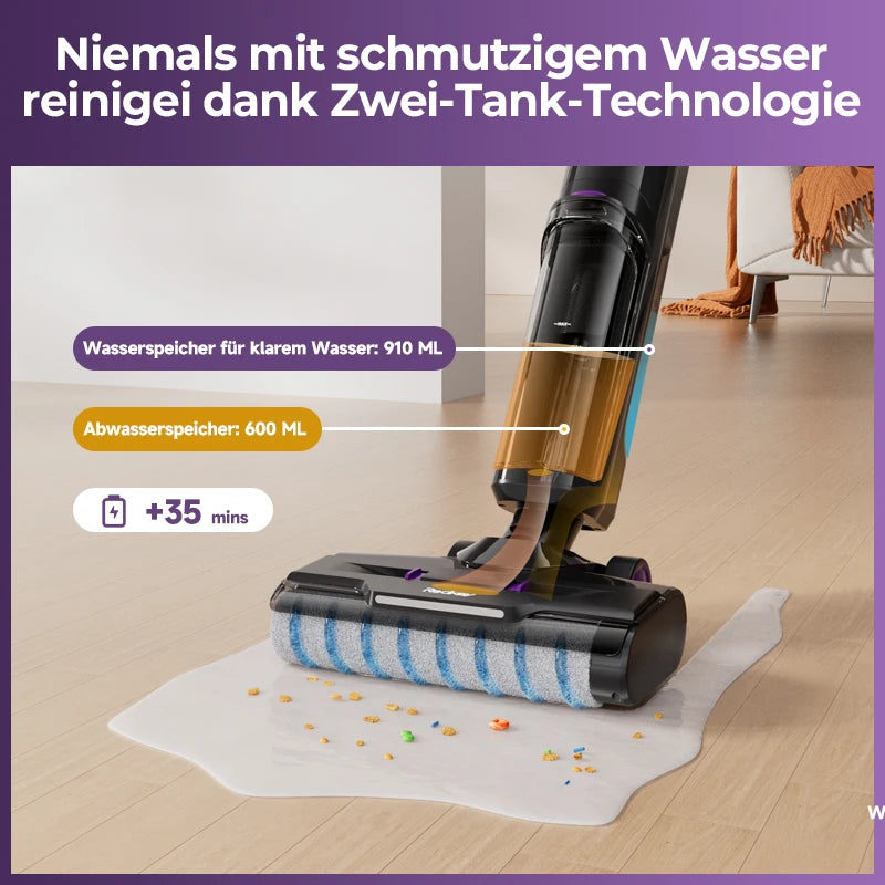 Aspirateur Laveur Sans Fil Autonomie 35 min - Redkey W15 – vue 4