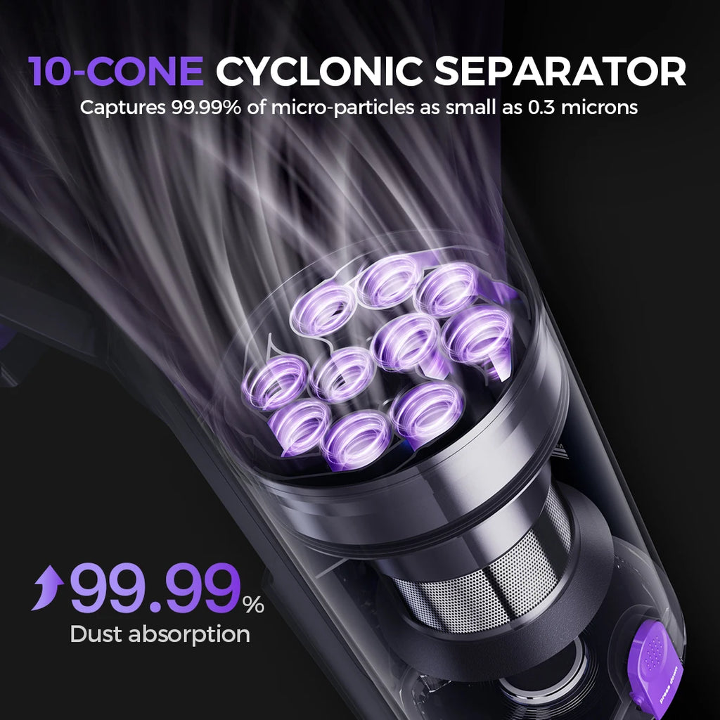 Aspirateur Balai Sans Fil 55 000 Pa Filtration HEPA - Redkey P9 Pro – vue 6