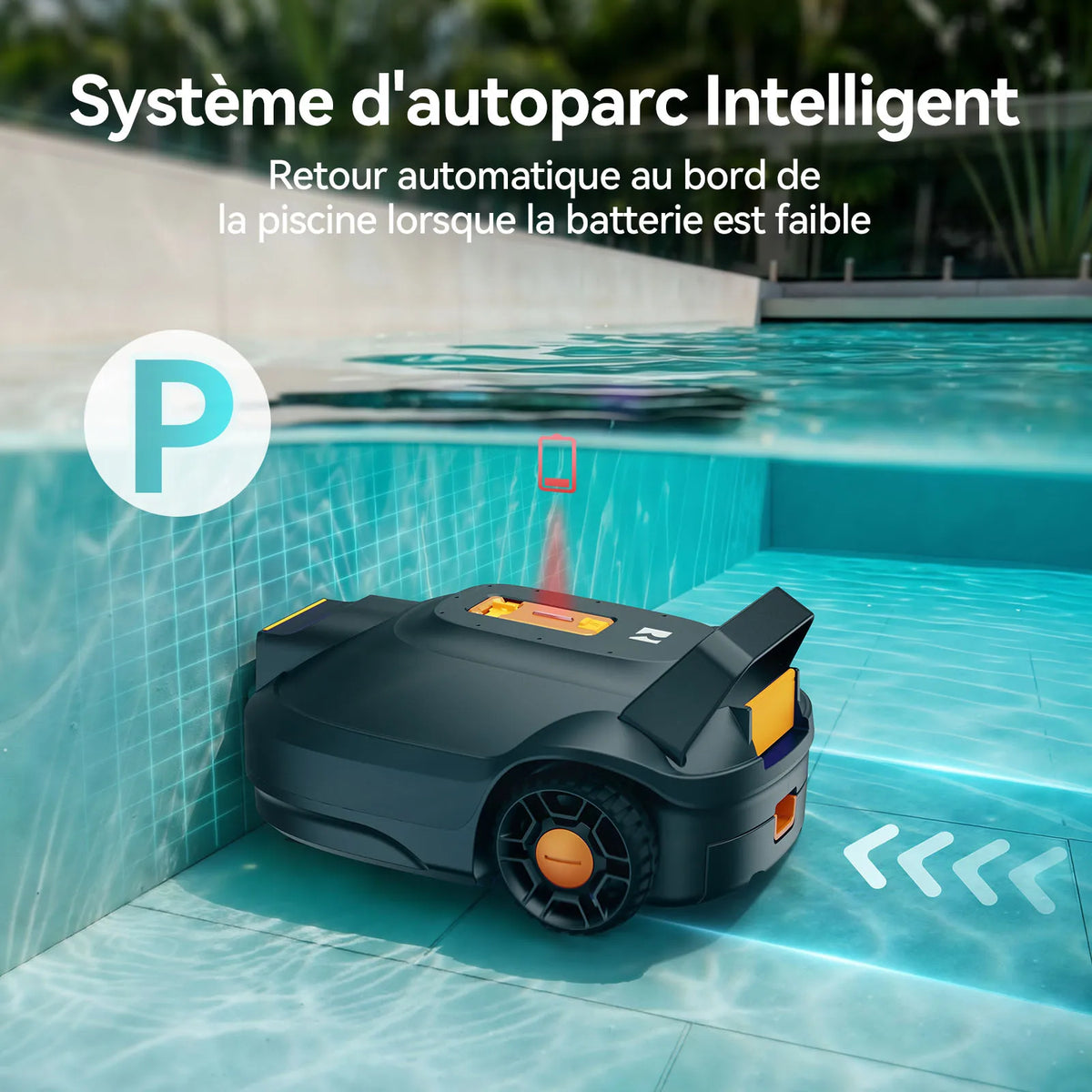 Robot Piscine Sans Fil Autonomie 180 min - Redkey S200 – vue 5
